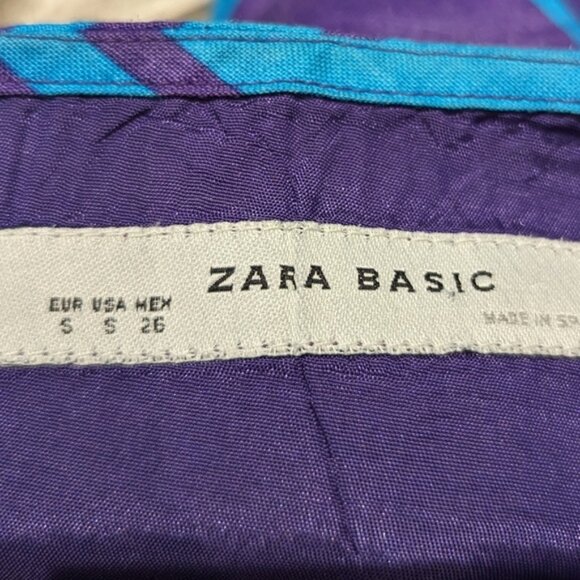 Zara strapless purple & blue neon tube strapless mini dress - Picture 5 of 7